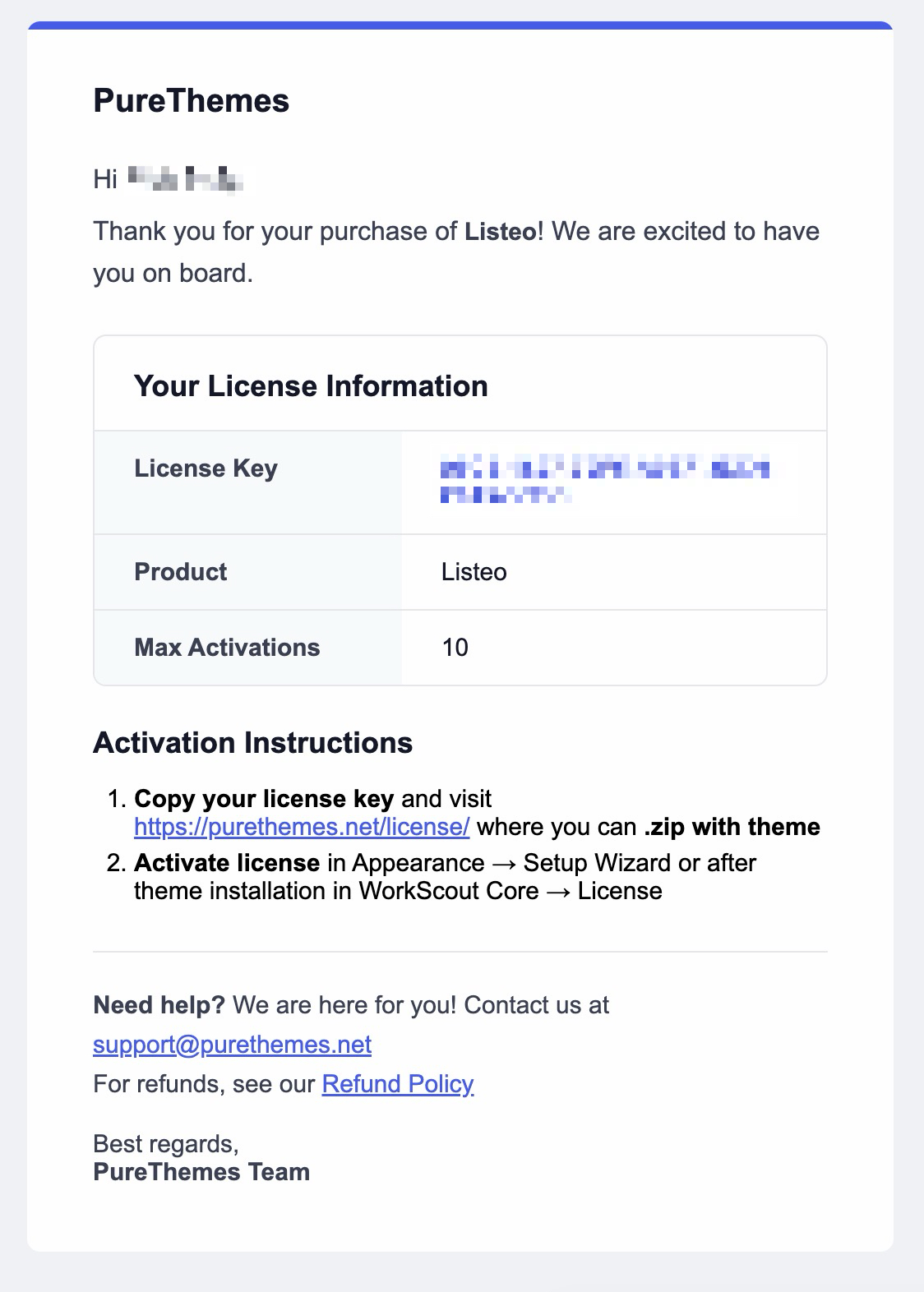 How to find my license key? – Listeo Knowledge Base