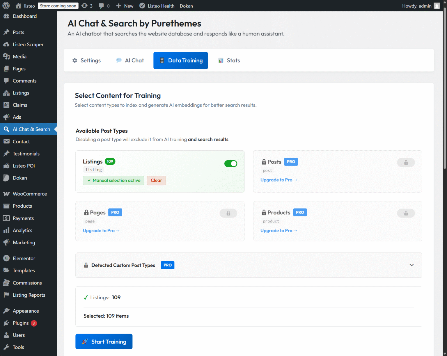 AI Smart Search – Listeo Knowledge Base