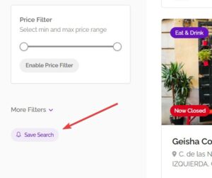 Save Search Button Save Search Feature – Listeo Knowledge Base